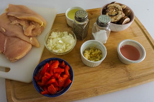 ingredients needed to make slow cooker chicken cacciatore
