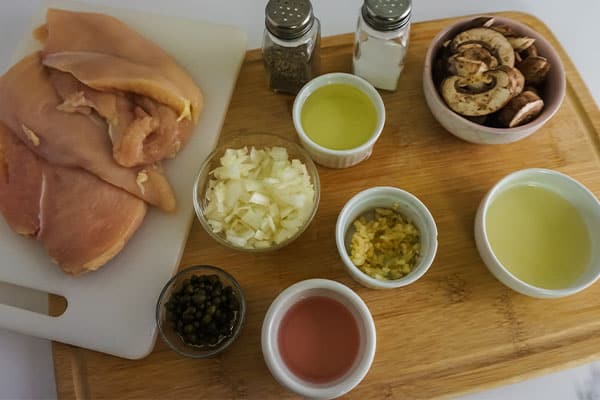 ingredients needed for slow cooker chicken piccata