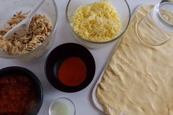 ingredients needed to make chicken empanadas