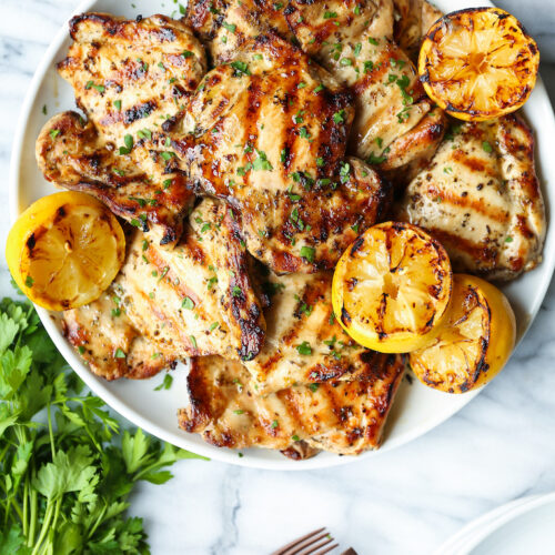 Grilled chicken with lemon