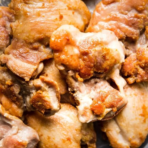 Crispy fried chicken thighs