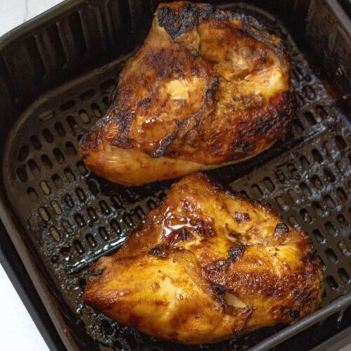 chicken breasts in a basket