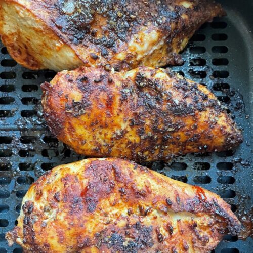 seasoned chicken on a pan